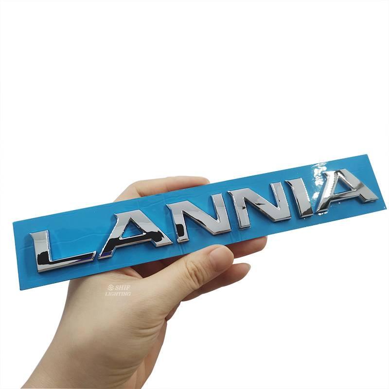 1pc Stiker Emblem Tulisan Lannia Bahan Abs Untuk Dekorasi Mobil Nissan Lannia