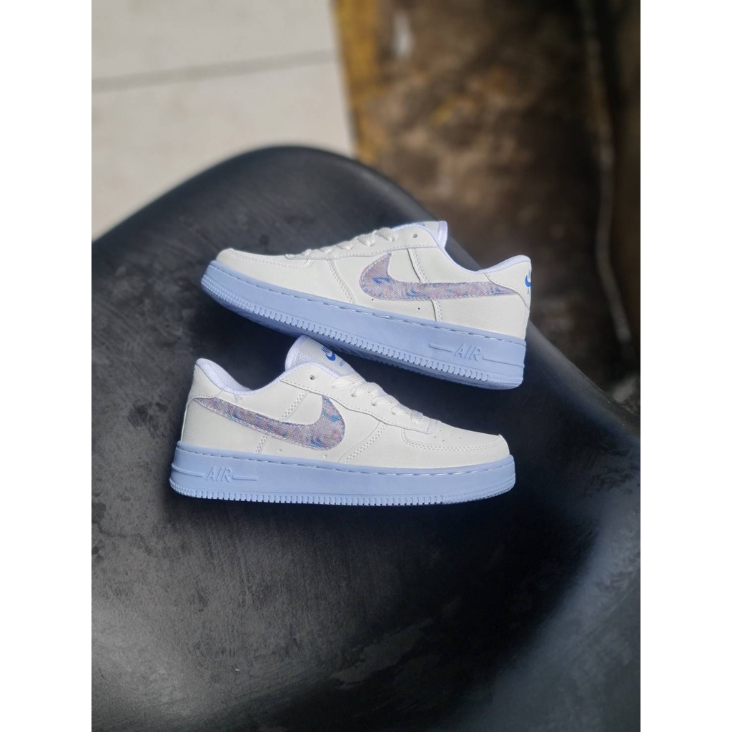 Nike Air Force 1 Low White Sol Blue Import