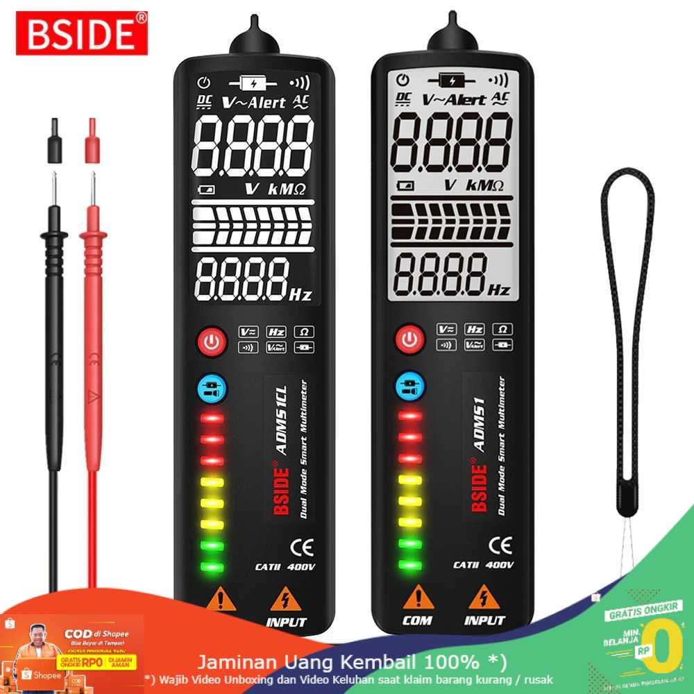 (BISA COD) RVOSTR BSIDE Voltage Indicator Tester Non contact AC 2.4 Inch LCD - ADMS1CL