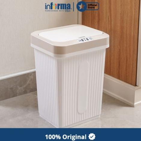 INFORMA - TEMPAT SAMPAH - SENSOR TRASH BIN PP WHITE 16L