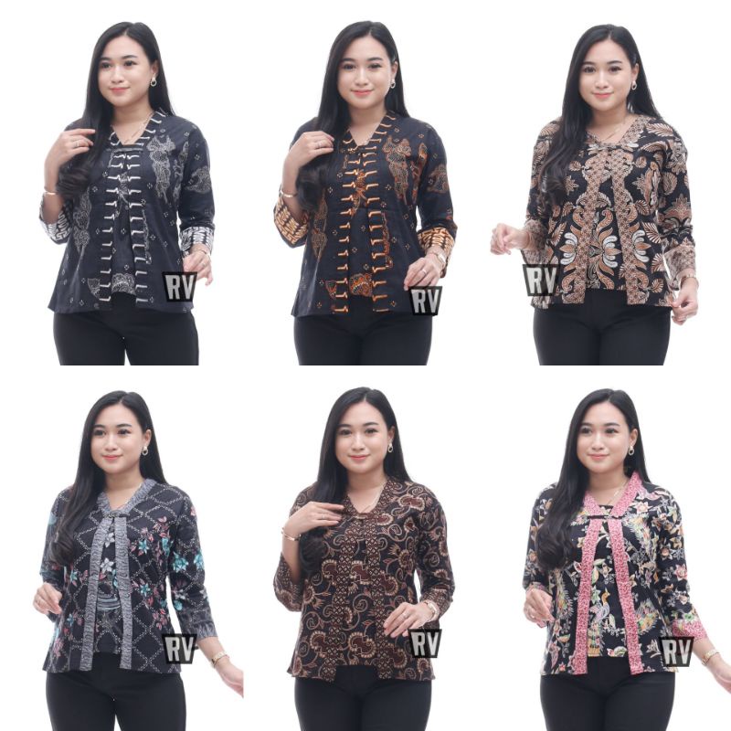 BAJU BATIK WANITA MODERN MONALISA GENES M,L,XL asli PEKALONGAN