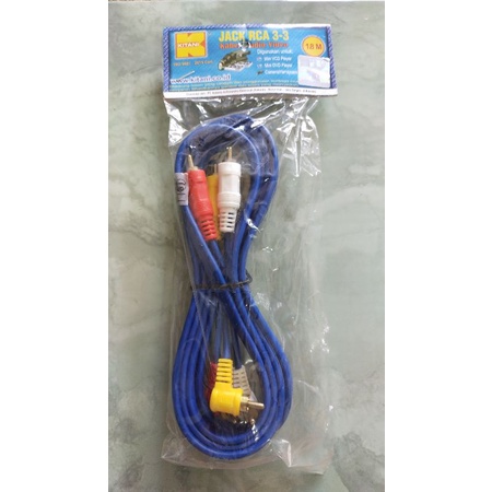 kabel Jack rca 3 jalur kitani#panjang 1.8m