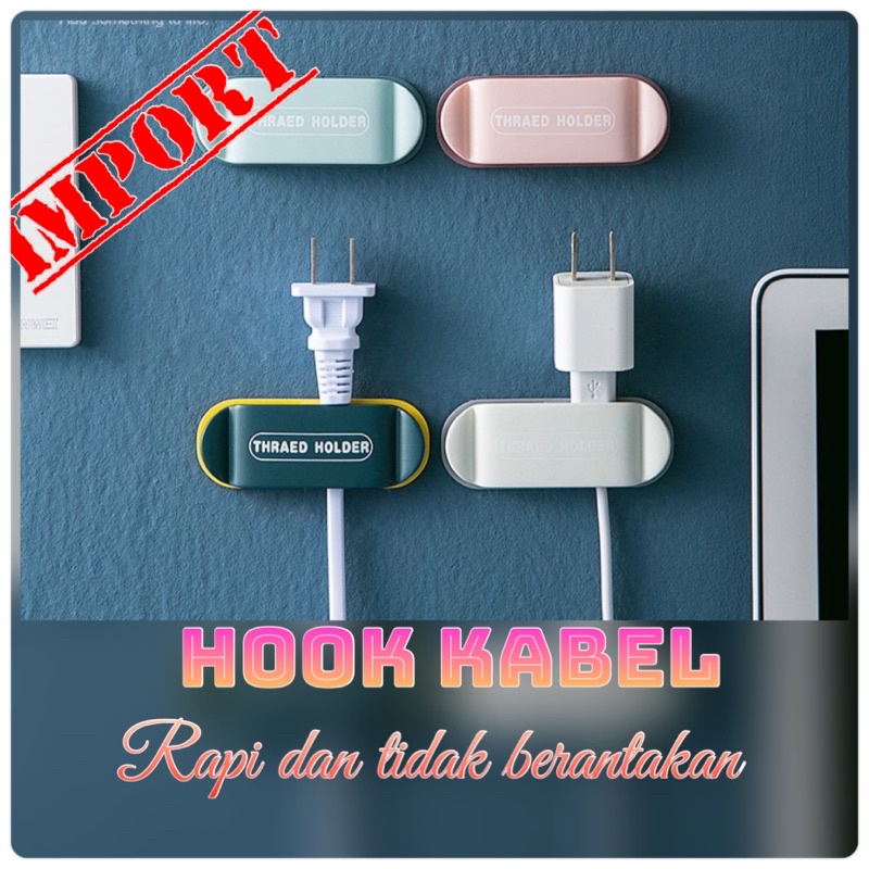 AZ Holder Kabel Gantungan Hook Klip Meja Dinding Cantolan Kait Charger USB