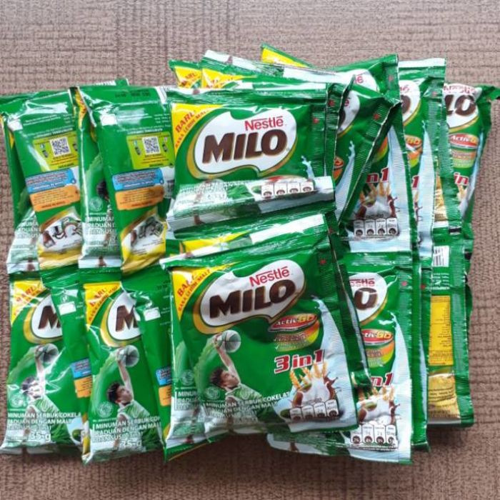 

Milo 3 in 1 Activ Go sachet 35 gr renteng/renceng