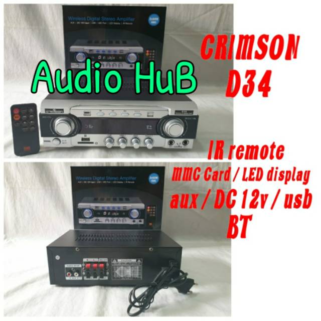 POWER AMPLIFIER CRIMSON D34 ORIGINAL AMPLI CRIMSON D 34 BLUETOOTH