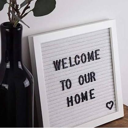 

All white letter board