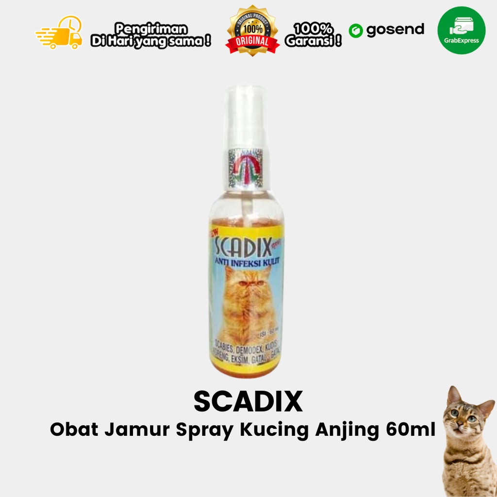 Obat Jamur Hewan Anjing Kucing Scadix Spray 60 ml