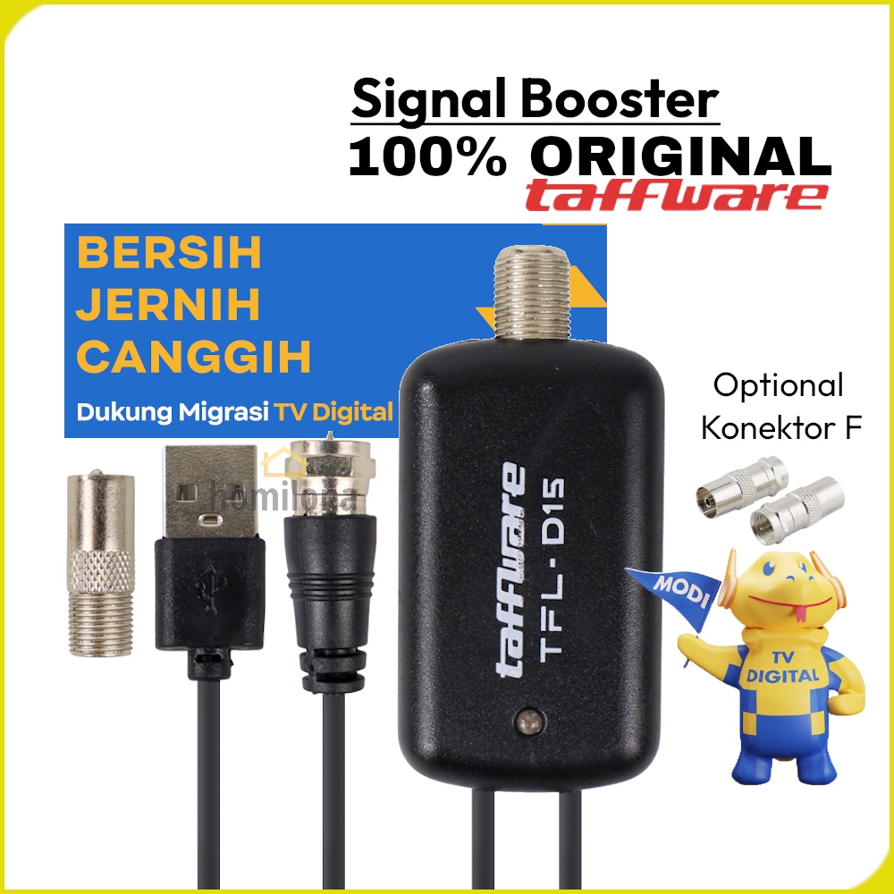 Pío seta Despedida Jual Penguat Sinyal Antena TV Digital Signal Booster Amplifier Boster HD  DVB T2 Taffware TFL D15 | Shopee Indonesia