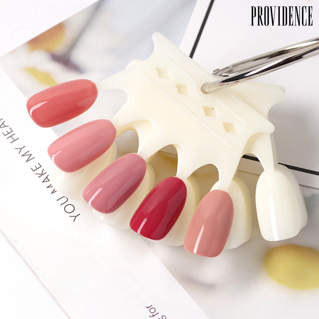 Providence 10Pcs/50Pcs Fan-Shaped Nail Display Card Practice ABS Crown Type Nail Art Tips Display Practice Sticks for Manicure