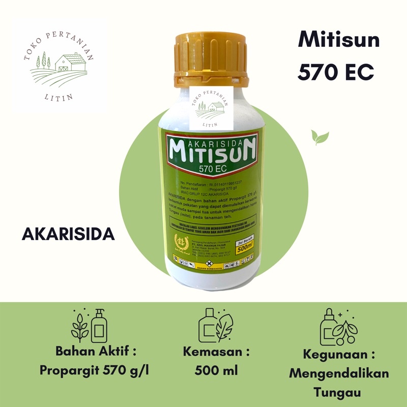 Mitisun 570 EC - 500 ml ( Akarisida ) Pengendali Tungau Tanaman