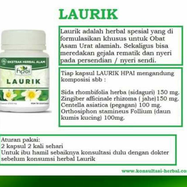 

Herbal Asam Urat LAURIK HPAI