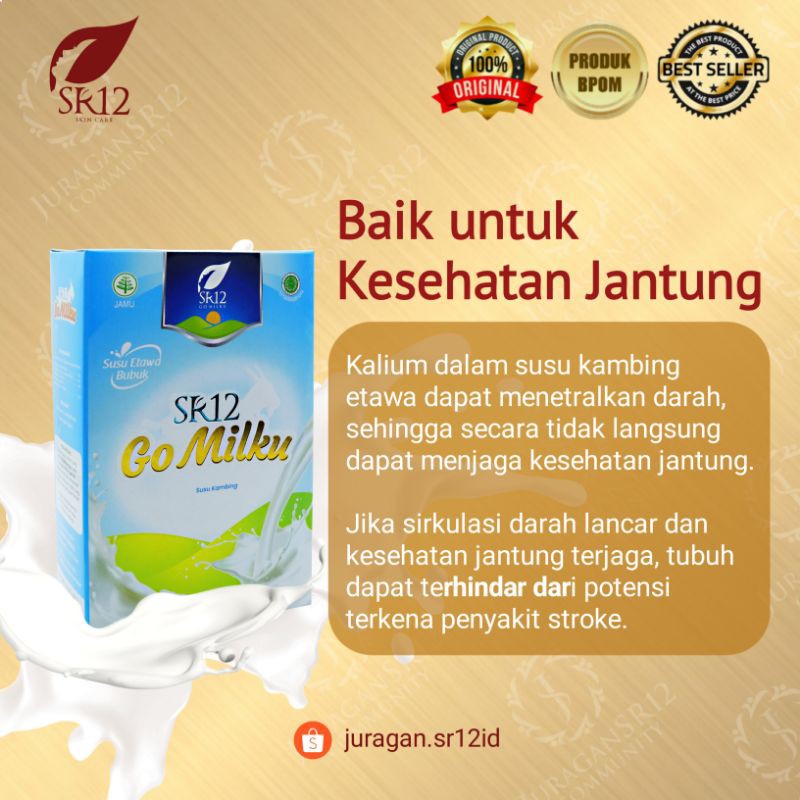 SR12 GO MILKU SUSU ETAWA TERBAIK / GOMILKU 600gr SUSU KAMBING KUALITAS PREMIUM