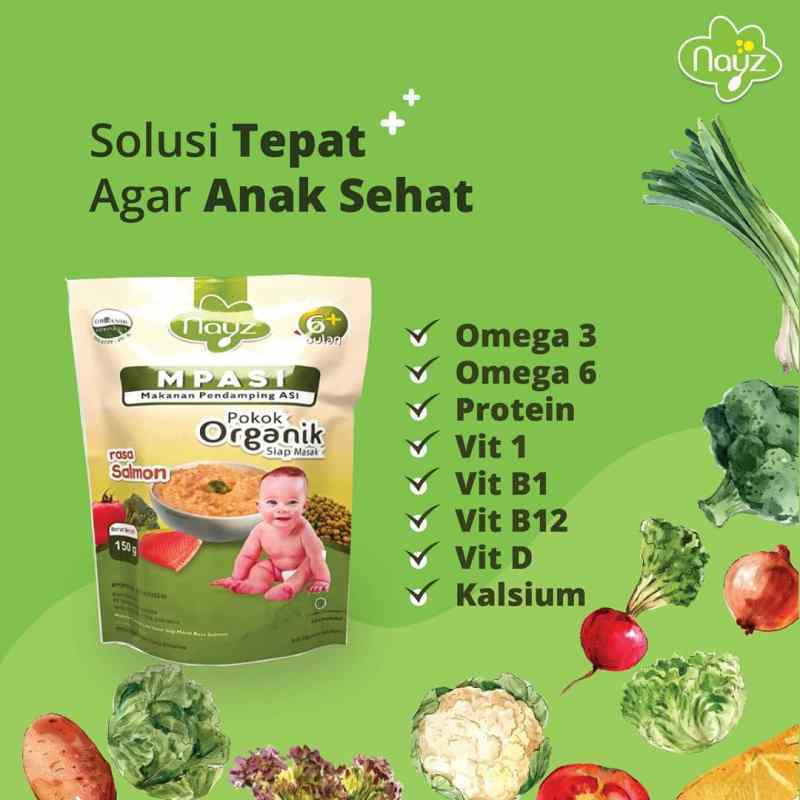 Nayz MPASI Bubur Beras Organik 150 gram / Homemade Bubur Beras Tim Bayi 150 g / MPASI Bayi 6 bulan+