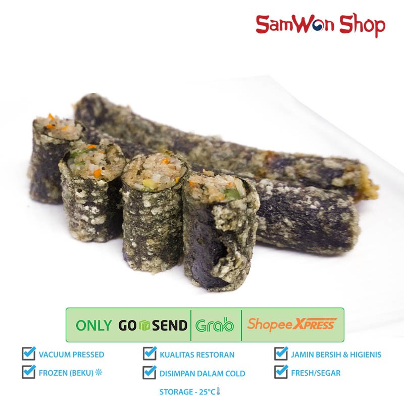 

GINMARI SEAWED SPRING ROLL 200 GR / KOREAN GIMARI / GIMMARI FROZEN