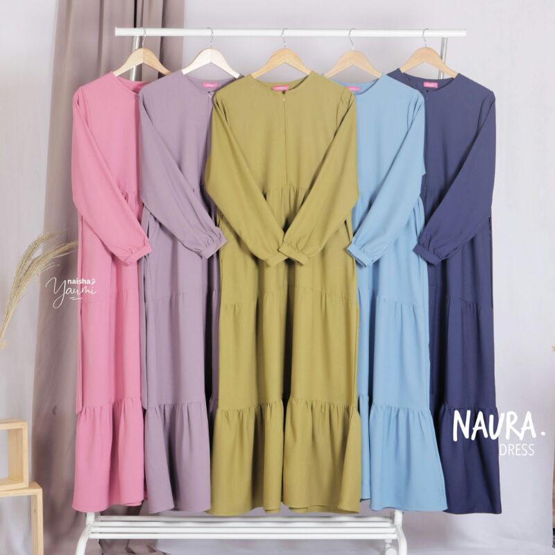 Gamis Naisha/Gamis Terkini/Naura Dress/Gamis Syari