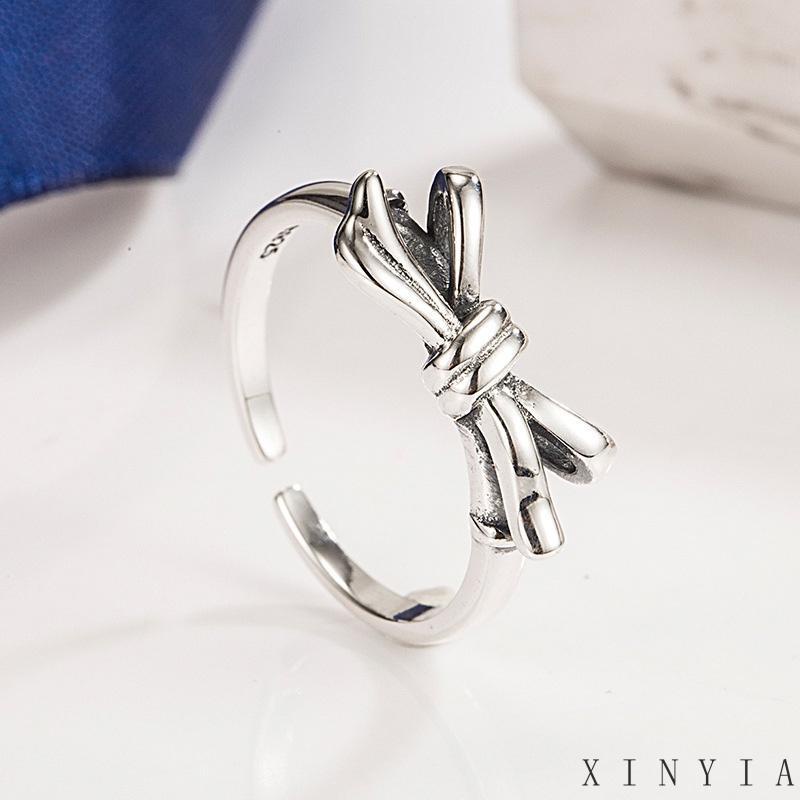 【COD】Cincin cincin kupu -kupu ceruk minimalis Korea Cincin Bentuk Pita Gaya Vintage Untuk Perhiasan