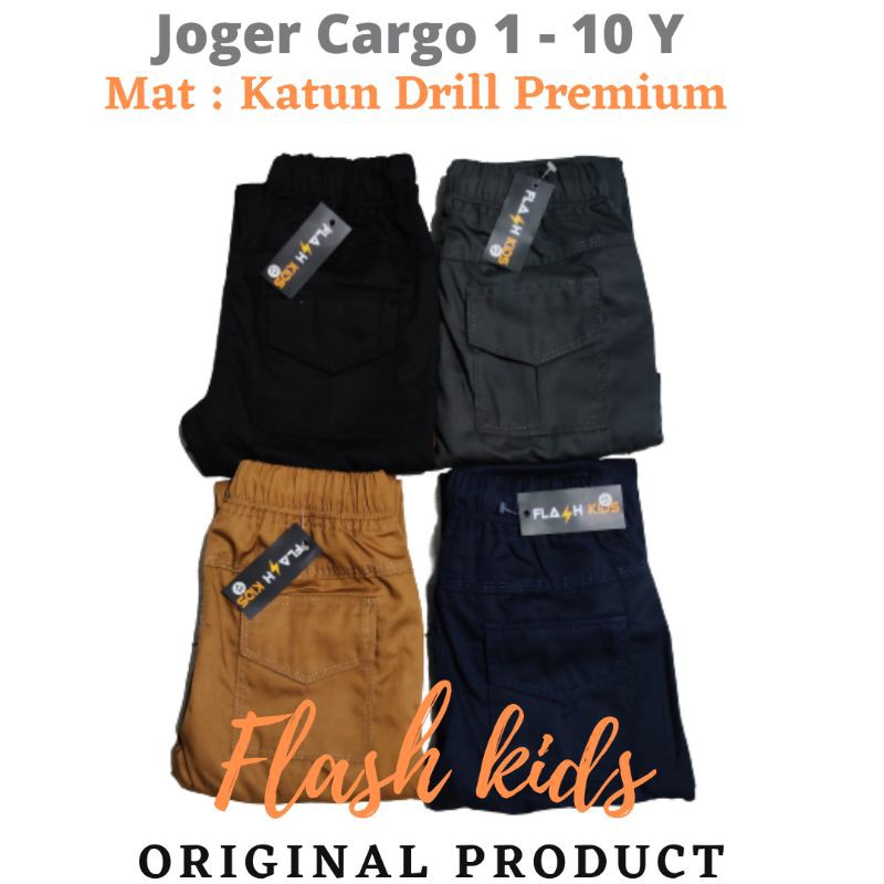 Flashkids Joger Cargo Anak 1 - 10 Tahun Premium