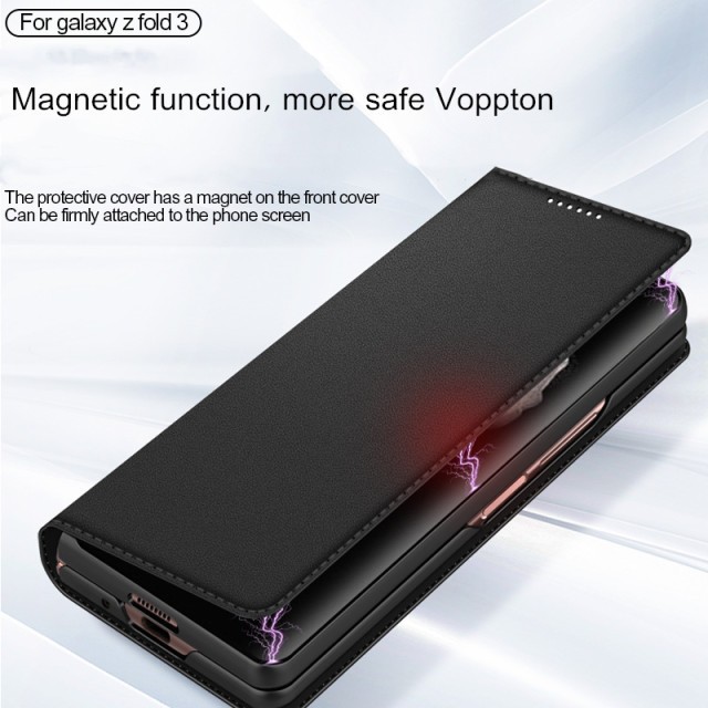 CASE SAMSUNG GALAXY Z FOLD 4 5G FOLD 3 MAGNETIC LEATHER 2IN1 COVER