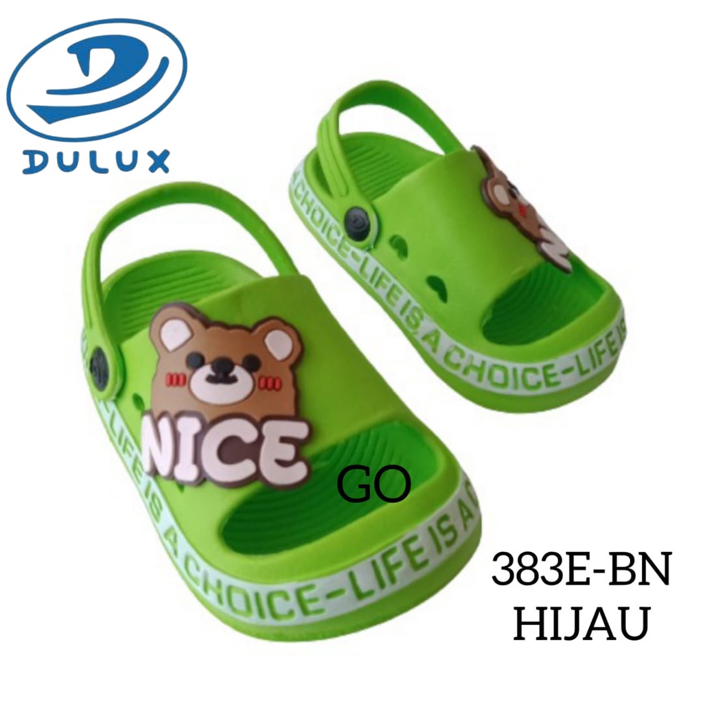 BB DULUX 383E NICE Sandal Anak Laki Laki Baim Selop Tali Belakang Model Karakter Nice Sandal Anak Lucu