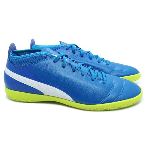 Sepatu Futsal Puma One 17.4 IT - Blue/White/Yellow