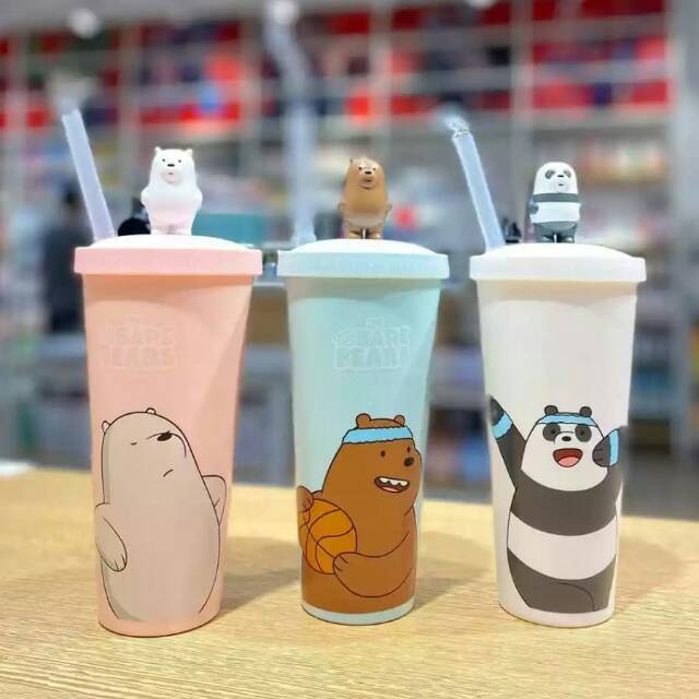 MINISO WE BARE BEARS BOTTLE PLASTIC (SERIES A)