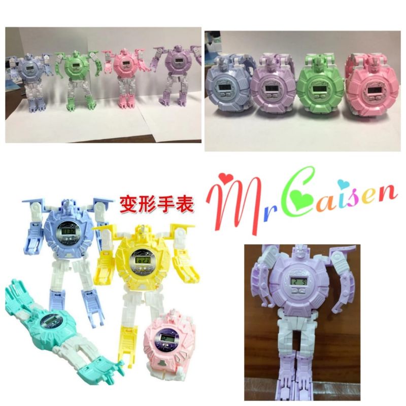 Mrcaisen Mainan JAM TANGAN ROBOT NEW anak transformer deformation karakter anak pria wanita