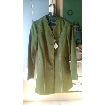 (READY NEW) Setelan blazer set rok wanita kantor S hijau army