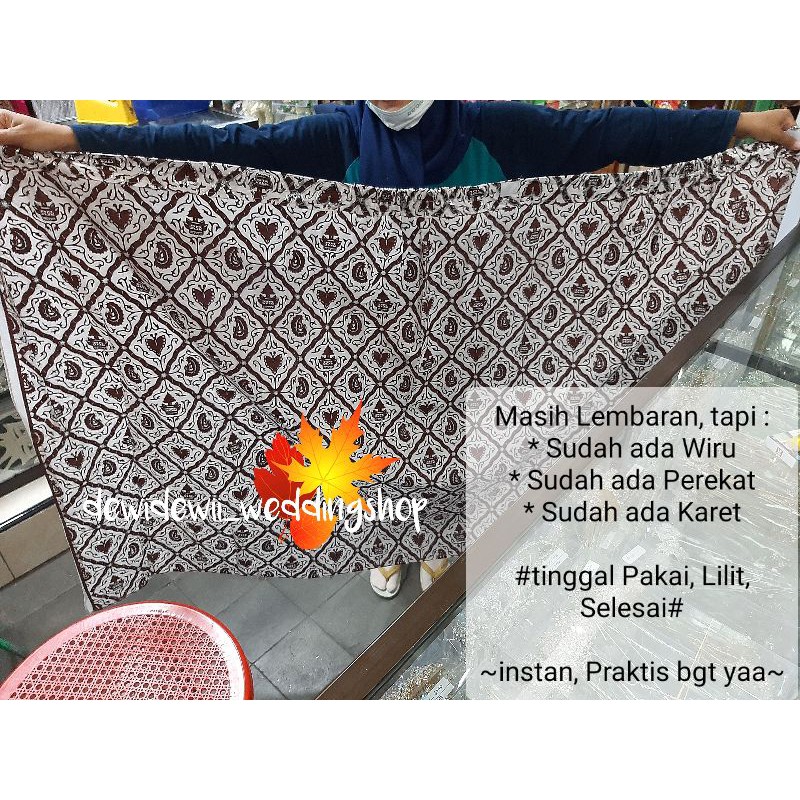 [Sepasang] Jarik Pengantin Prodo (Gold &amp; Silver) - Motif Sido Luhur || Instan &amp; Lembaran