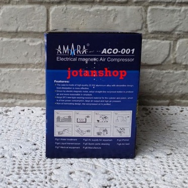 AMARA ACO 001 aco001 mesin gelembung pompa udara aerator kolam hidroponik aquarium air pump