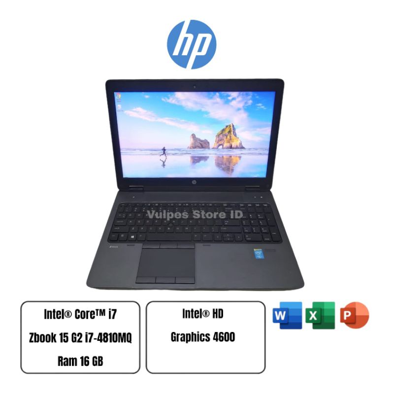 Laptop HP Zbook 15 G2 core i7 gen 4810MQ ram 8gb MURAH