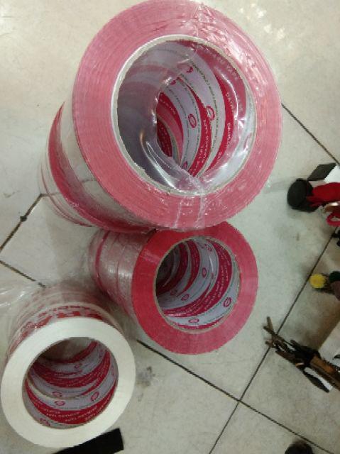 Daimaru Tape - Lakban - Fragile - Merah/putih - 2 Inchi 100 Meter