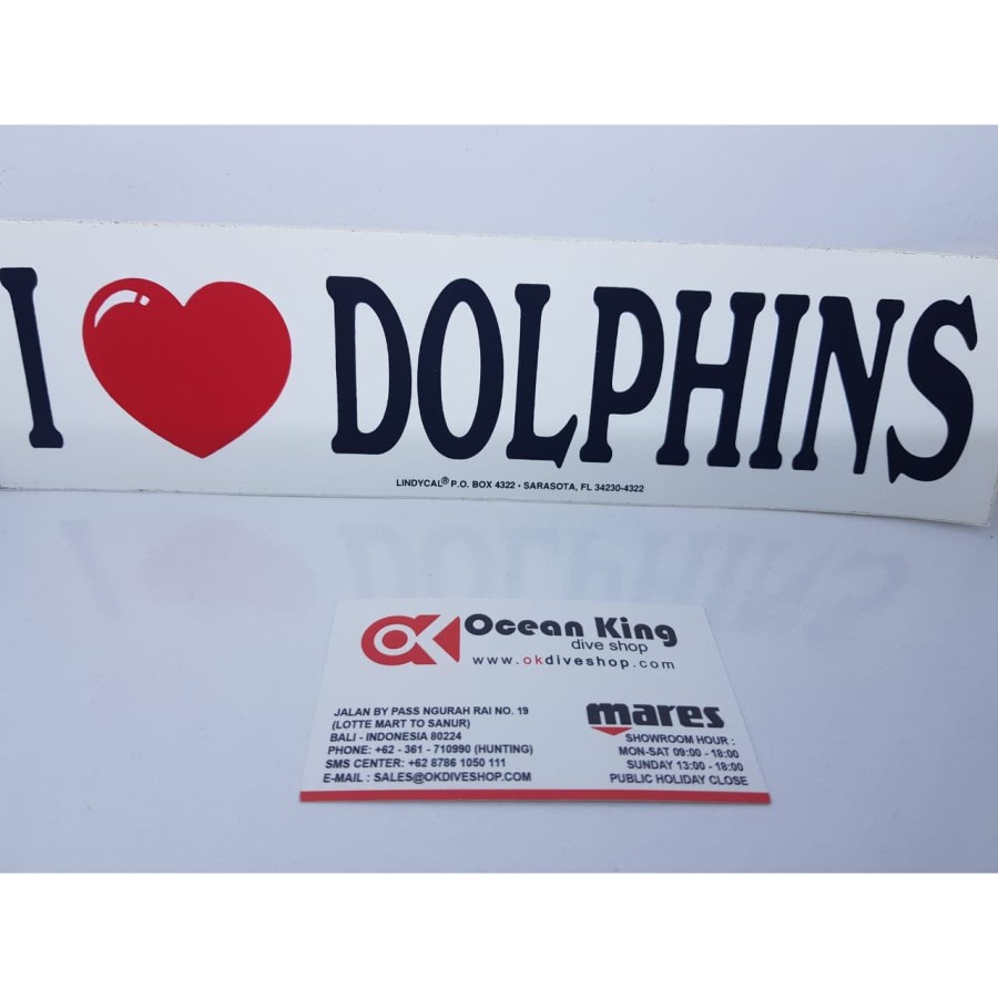 

STIKER I LOVE DOLPHINS (NO. 34)