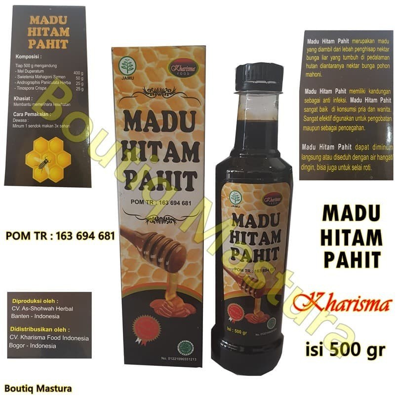 

Madu Hitam Pahit Premium Kharisma Diabet 500 gram