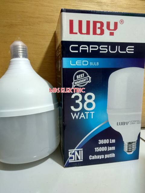 LAMPU LED LUBY CAPSULE 38WATT WARNA PUTIH