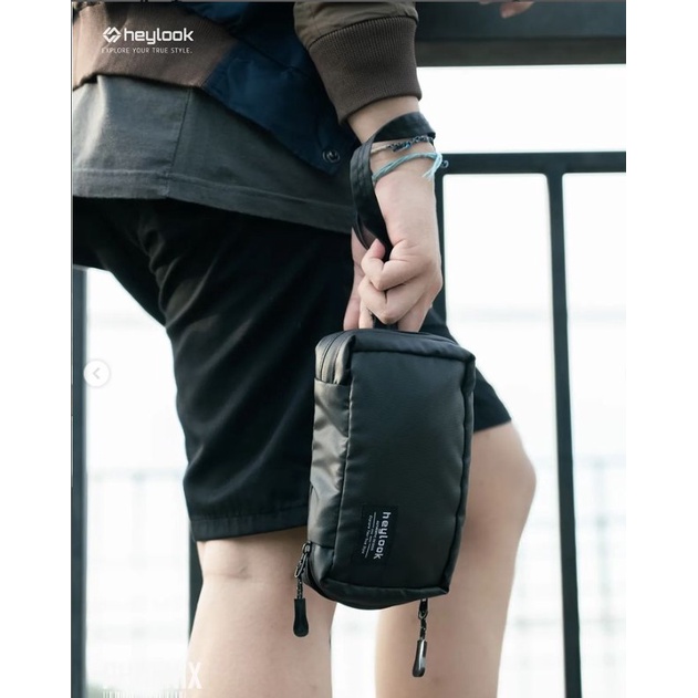 HAND BAG PRIA WATERPROOF TAS TANGAN HITAM ANTI AIR CLUTCH CLUTH CLUCHT BAG PRIA WANITA HANDBAG POUCH BAG ORGANIZER HP KARTU PASPOR ID CARD