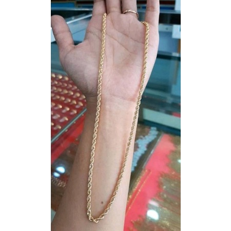 Kalung tambang emas asli kadar 375