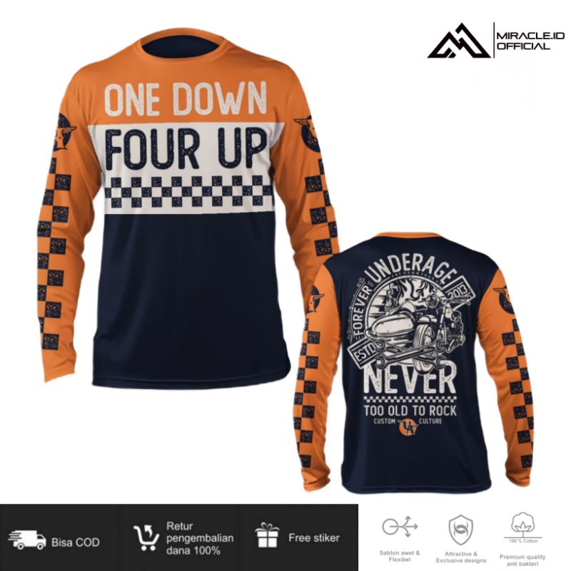 KAOS DISTRO PRIA ORIGINAL UNDERAGE KAOS MOTOR CUSTOM KEREN MURAH BAJU LENGAN PANJANG BRANDED PREMIUM