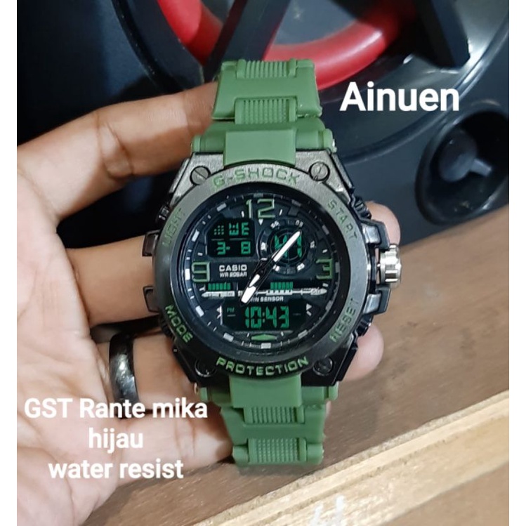 Jam tangan G Shock GST8600  Rante mika dan tali karet pilihan warna