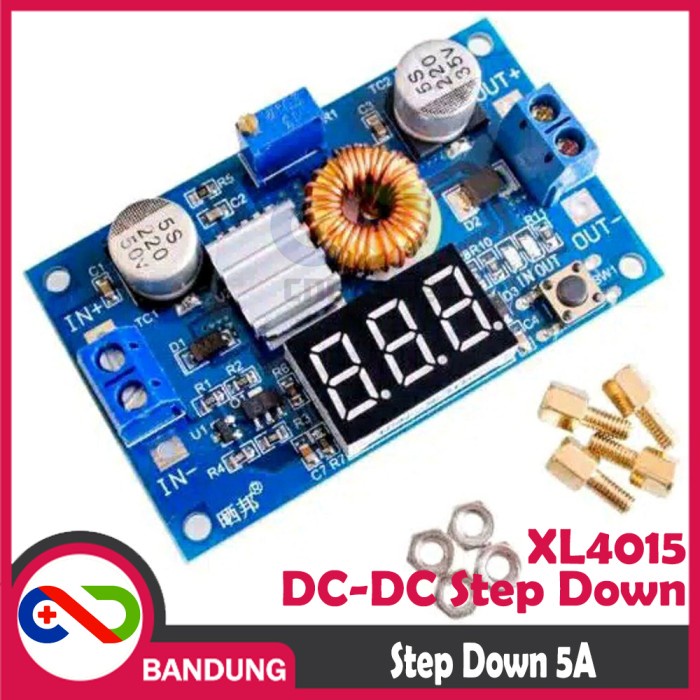 MODULE STEP-DOWN XL4015 ADJUSTABLE DC TO DC 5A VOLTMETER DISPLAY