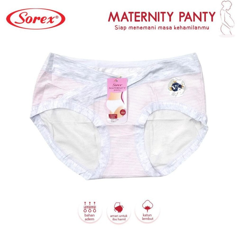 Sorex Celana Dalam Wanita Hamil Motif Garis - Maternity Panty CD 1140