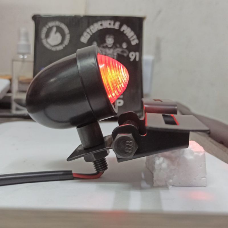 Lampu Stop Tabung Bulat Acipi Japstyle custom w175 klasik Saurus