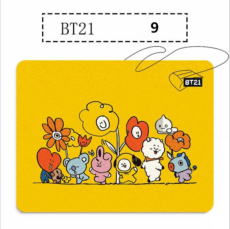 Mouse Pad Gaming Anti Slip Motif Kartun Kpop Bts Dynamite Bt21