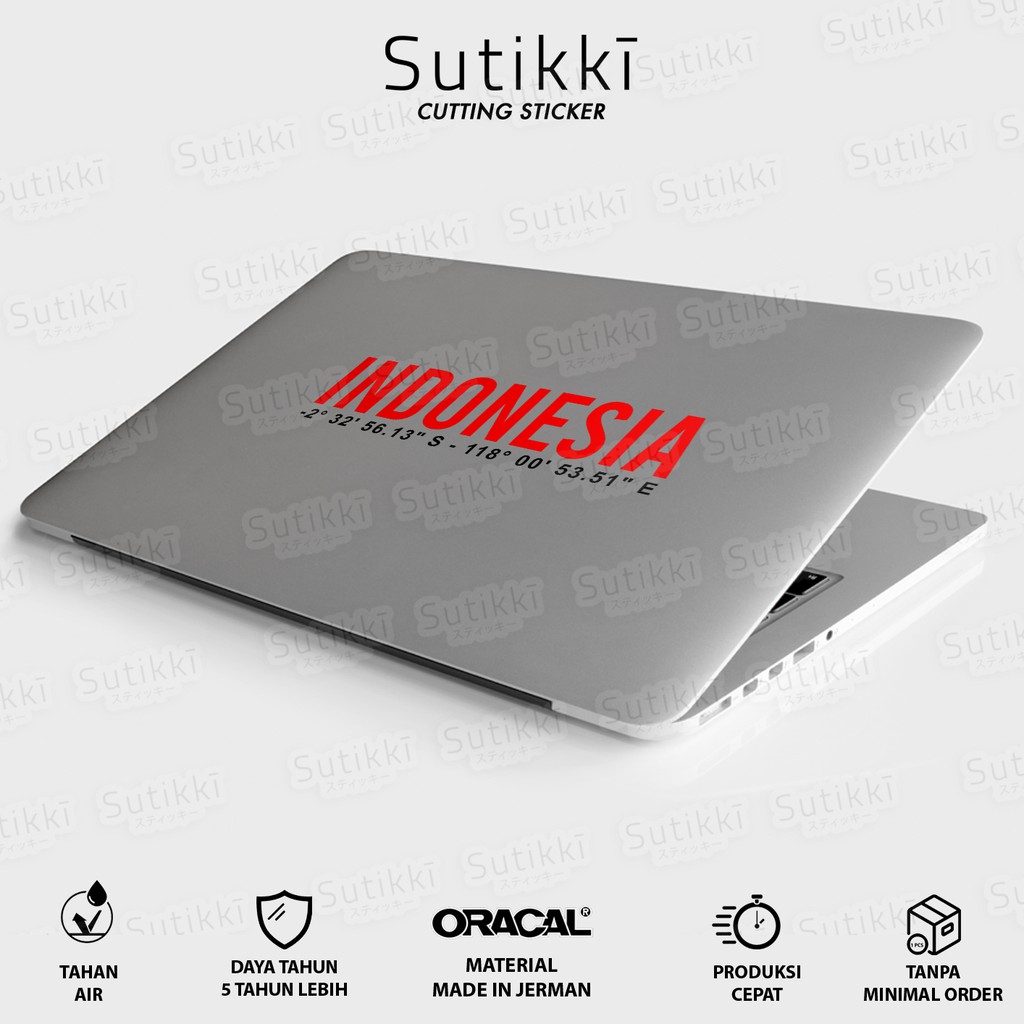 Sutikki | Cutting Sticker Indonesia Kordinat Cordinate Stiker Vinyl Decal Mobil Motor - Seri NKRI