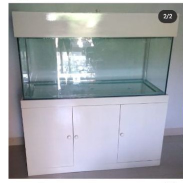 custom kabinet aquarium uk 100*50 kayu mahoni +triplek