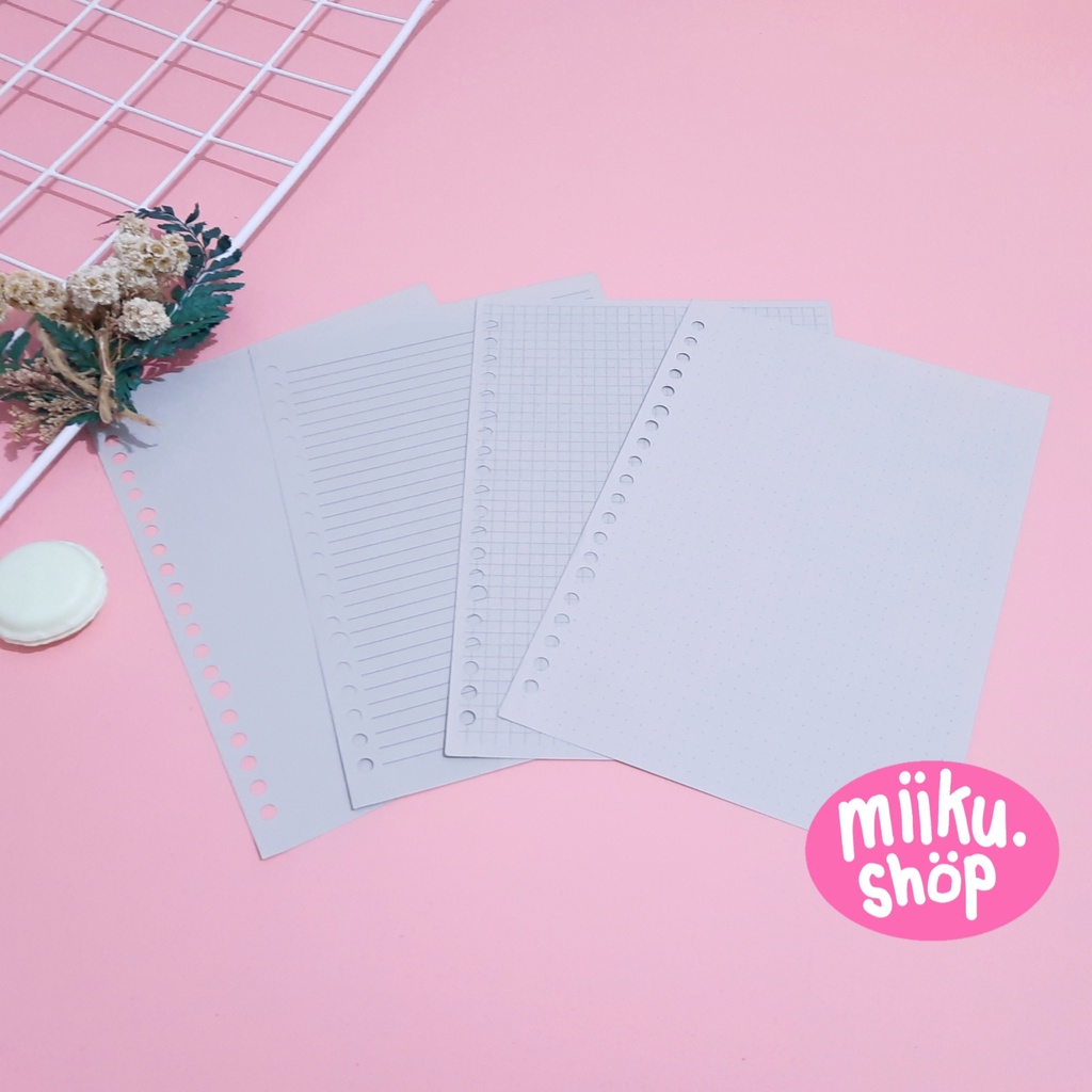 

[A5 & B5 ] KERTAS BINDER LOOSE LEAF ISI BINDER PLATINUM GREY