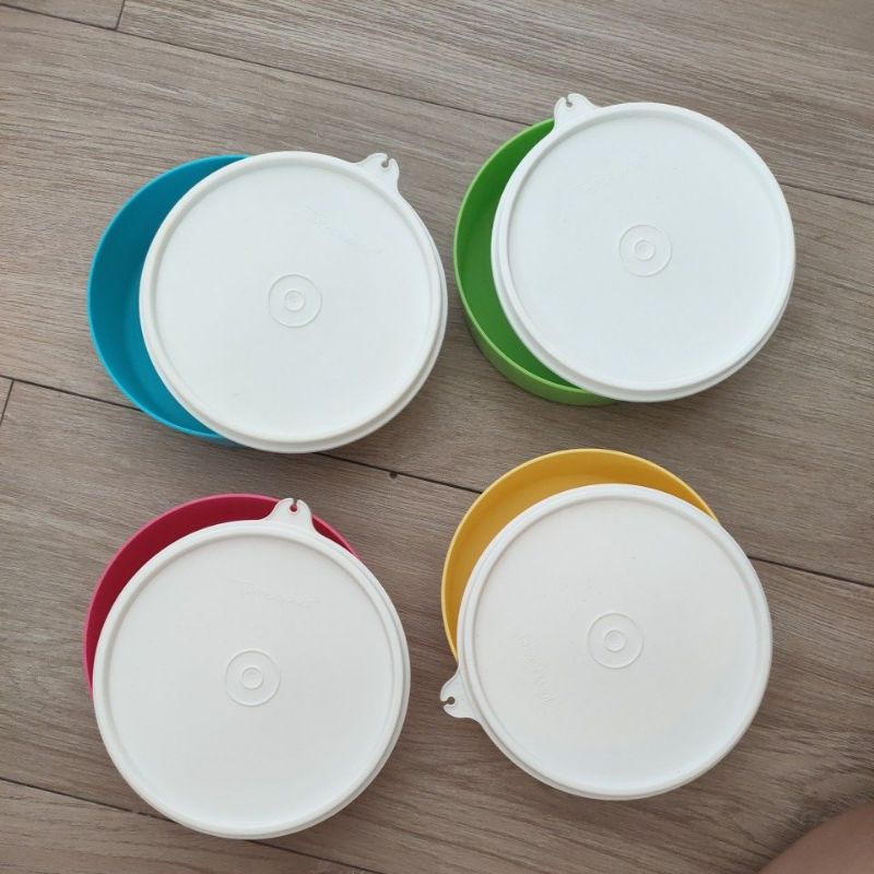 tempat makan / snack (bulat) tupperware tanpa sekat