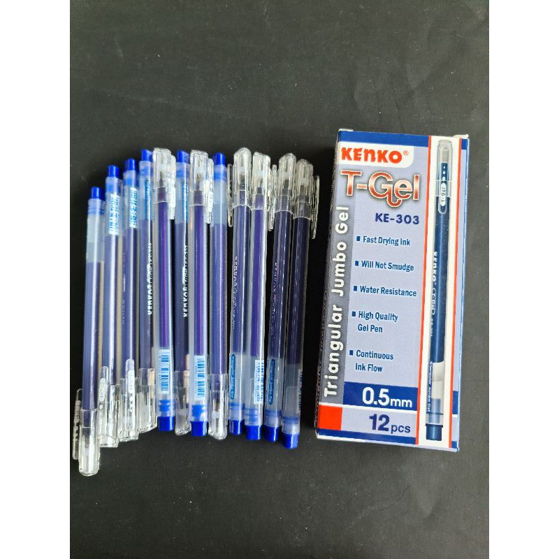 

pulpen ballpoin pen pena t gel kenko warna biru