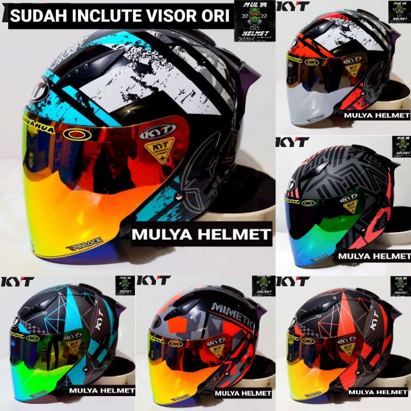 HELM KYT GALAXY FLAT R MOTIF TERBARU (PAKET GANTENG)