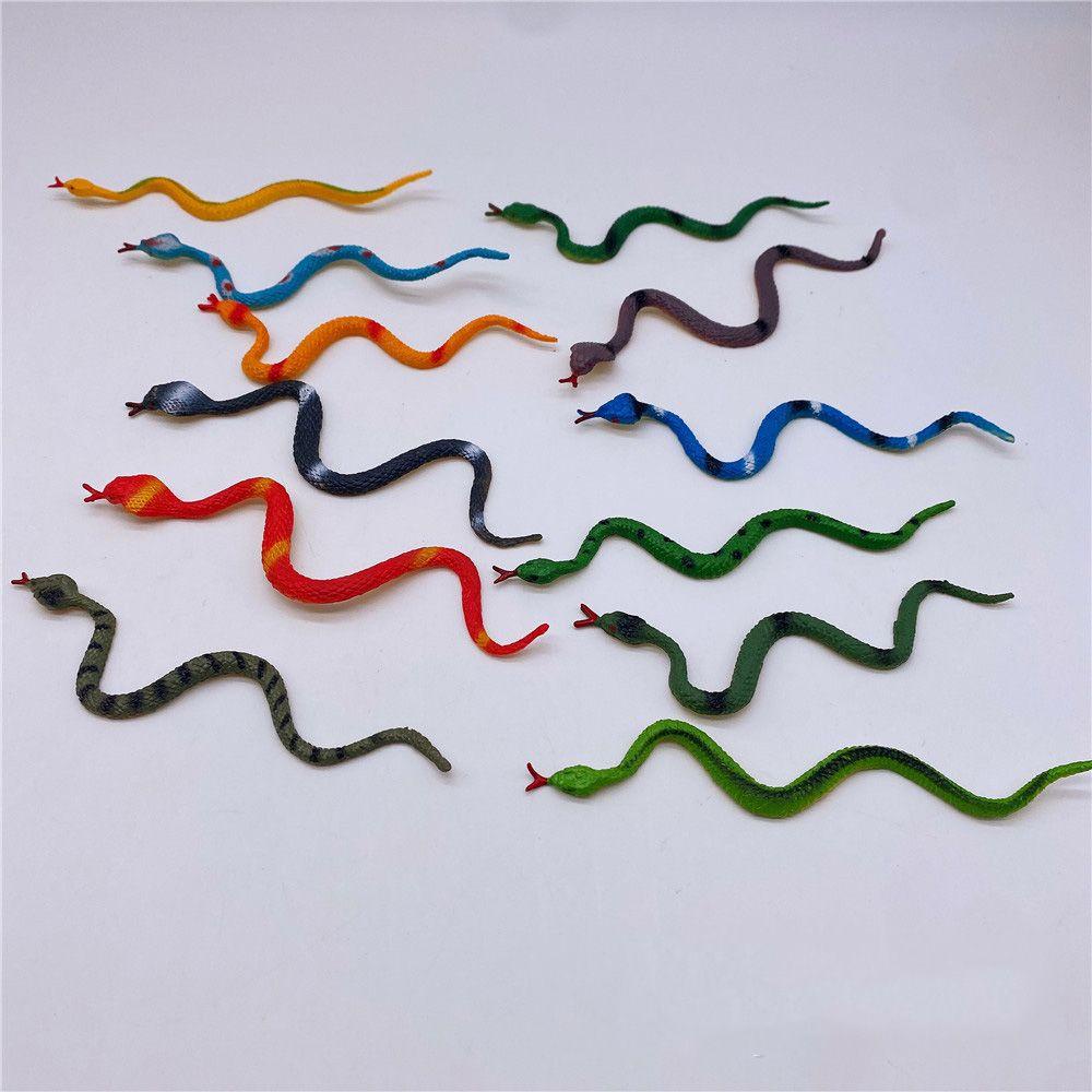 R-flower 24PCS Plastik Snake New Prop Untuk Dekorasi Anak Gag Prank Favor Mainan