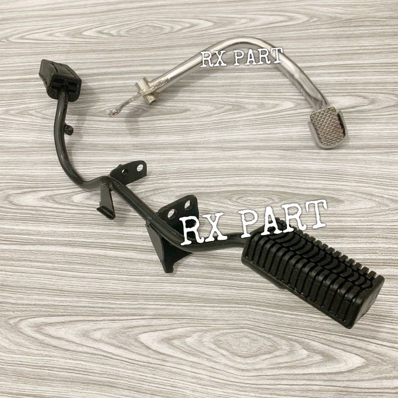 Besi barstep rx king + Step depan karet + Pedal rem rx king NEW 1997 - 2008